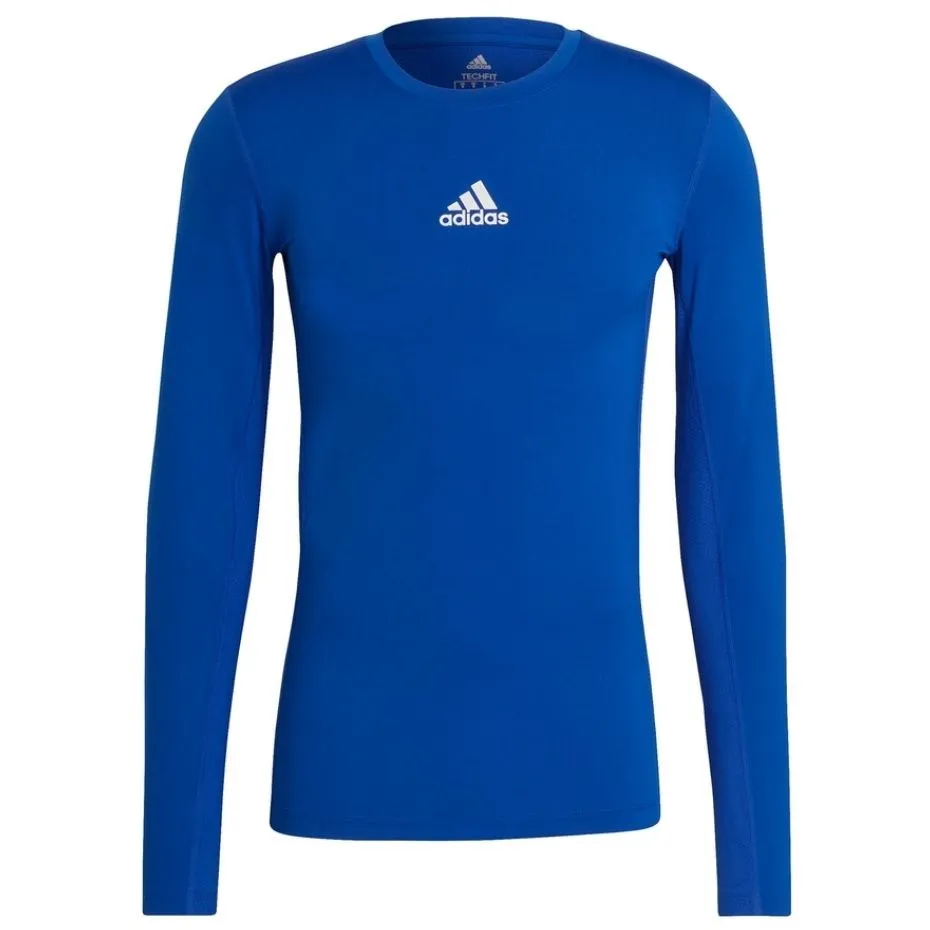 Adidas Compression Long Sleeve Tee Men's T-Shirt Blue Gu7335 Xl