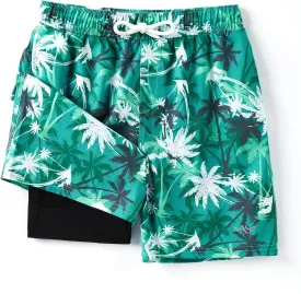 Angel season Boys Swim Trunks with Compression Liner Boxer Brief Teens Swimsuit Youth UPF 50  Board Short Size 7-14Years