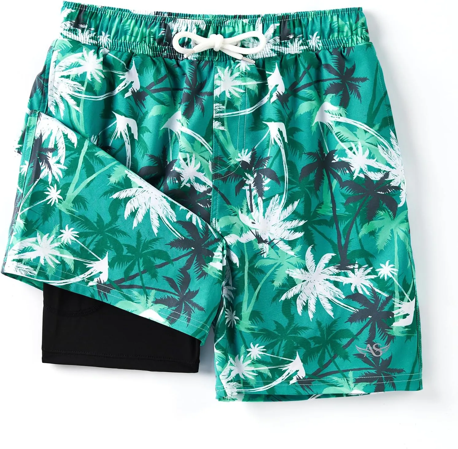 Angel season Boys Swim Trunks with Compression Liner Boxer Brief Teens Swimsuit Youth UPF 50  Board Short Size 7-14Years
