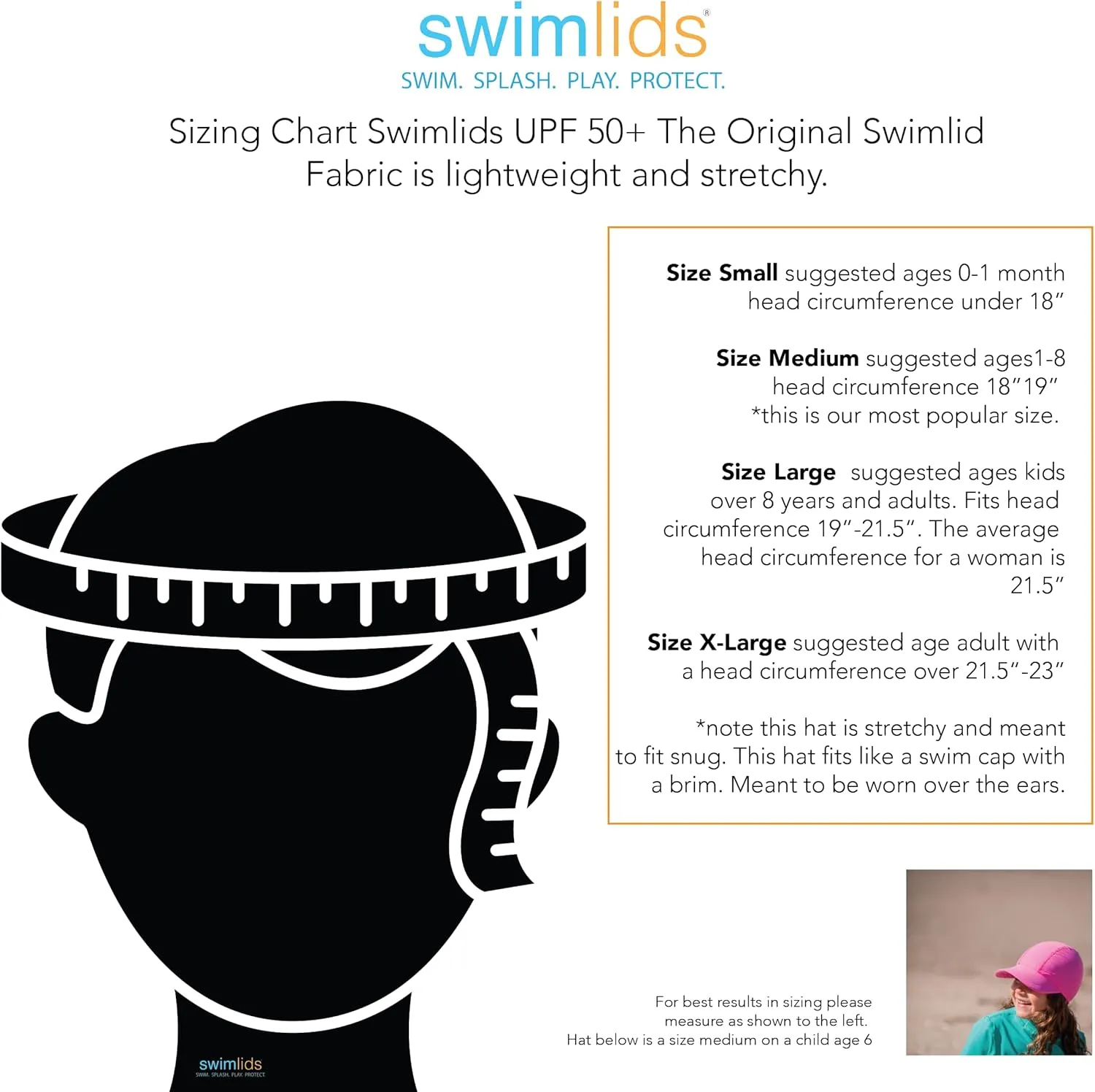 Baseball Style Sun Hat. Our Womens, Kids or Mens Hat has UPF 50 UV Protection for Beach, Pool & Water Sports