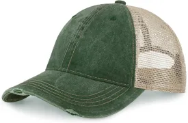CHOK.LIDS Everyday Premium Washed Trucker Hat Unstructured Distressed Pigment Dyed Cap Adjustable Outdoor Headwear