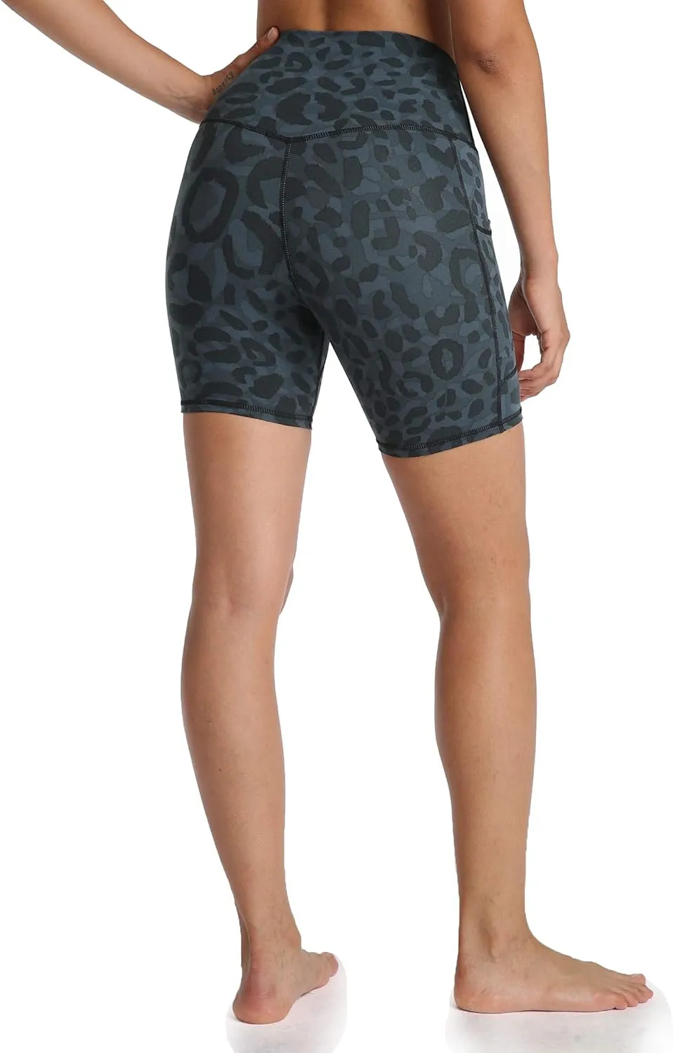 Colorfulkoala Women's High Waisted Biker Shorts with Pockets 6" Inseam Yoga Tummy Control Short