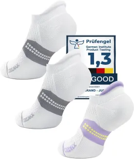 Coolmax Bamboo Viscose Compression Running No Show Sock Women, Moisture Wicking Cushion AntiBlister Athletic Ankle