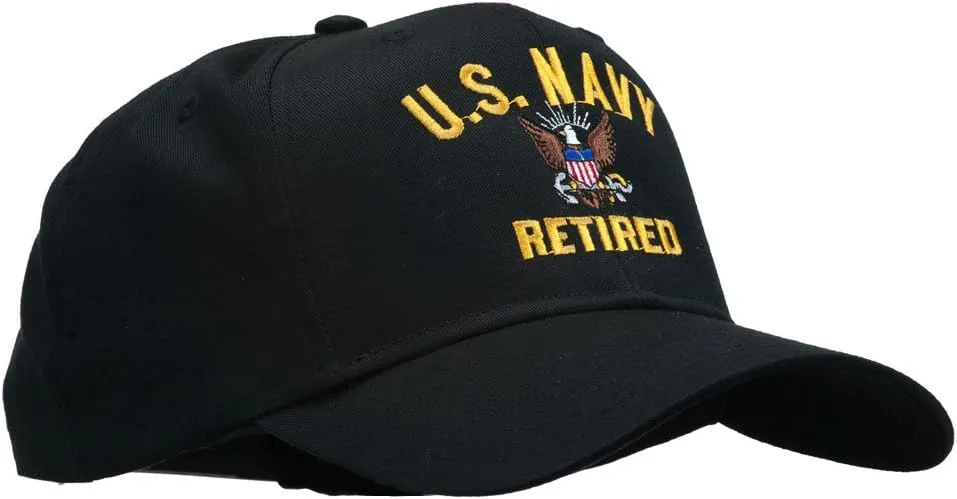 e4Hats.com US Navy Retired Military Embroidered Cap