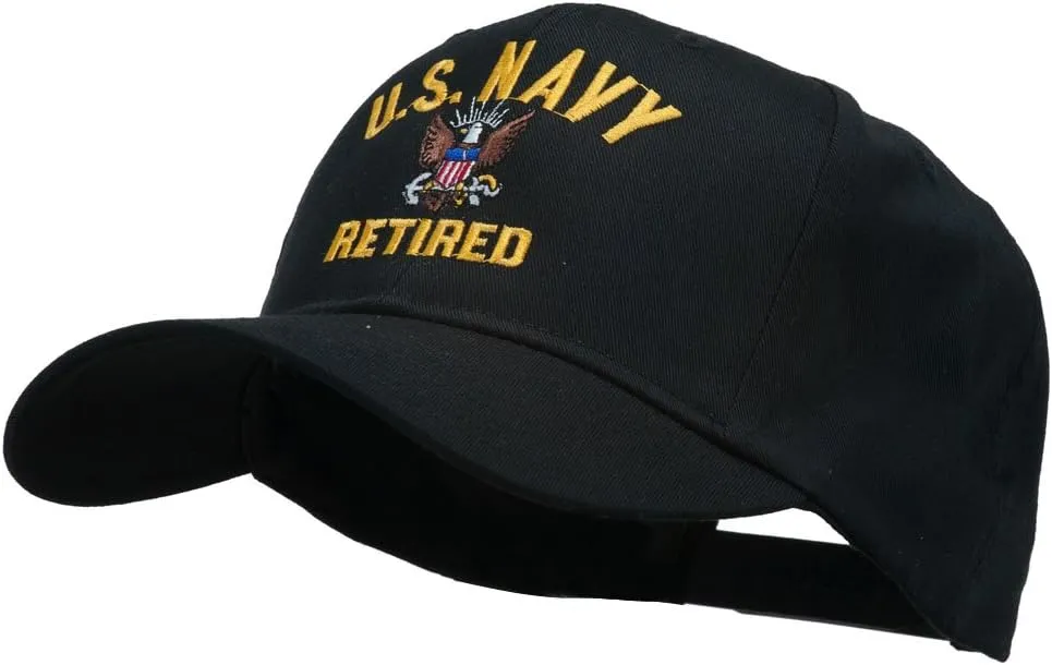 e4Hats.com US Navy Retired Military Embroidered Cap