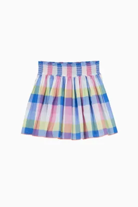 Gingham Smocked Skirt