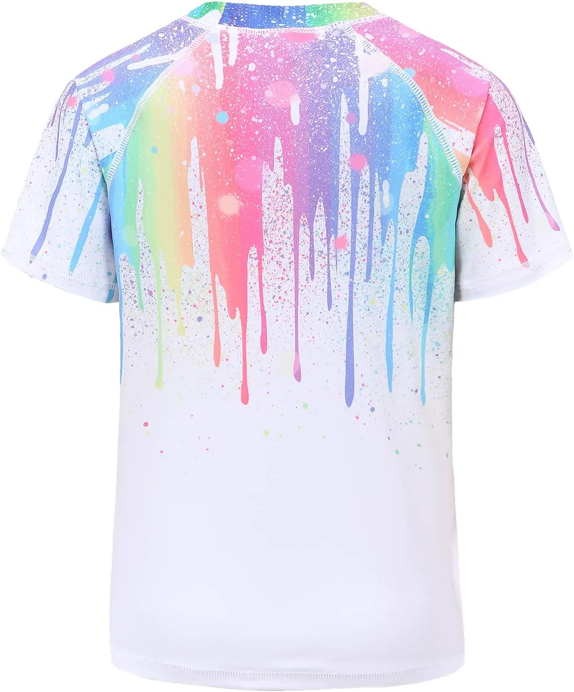Girls Short Sleeve Rash Guard Swim Shirt Girls Sun Protection Swimsuits Quick Dry Surf Tops Bathing Suits for Girls
