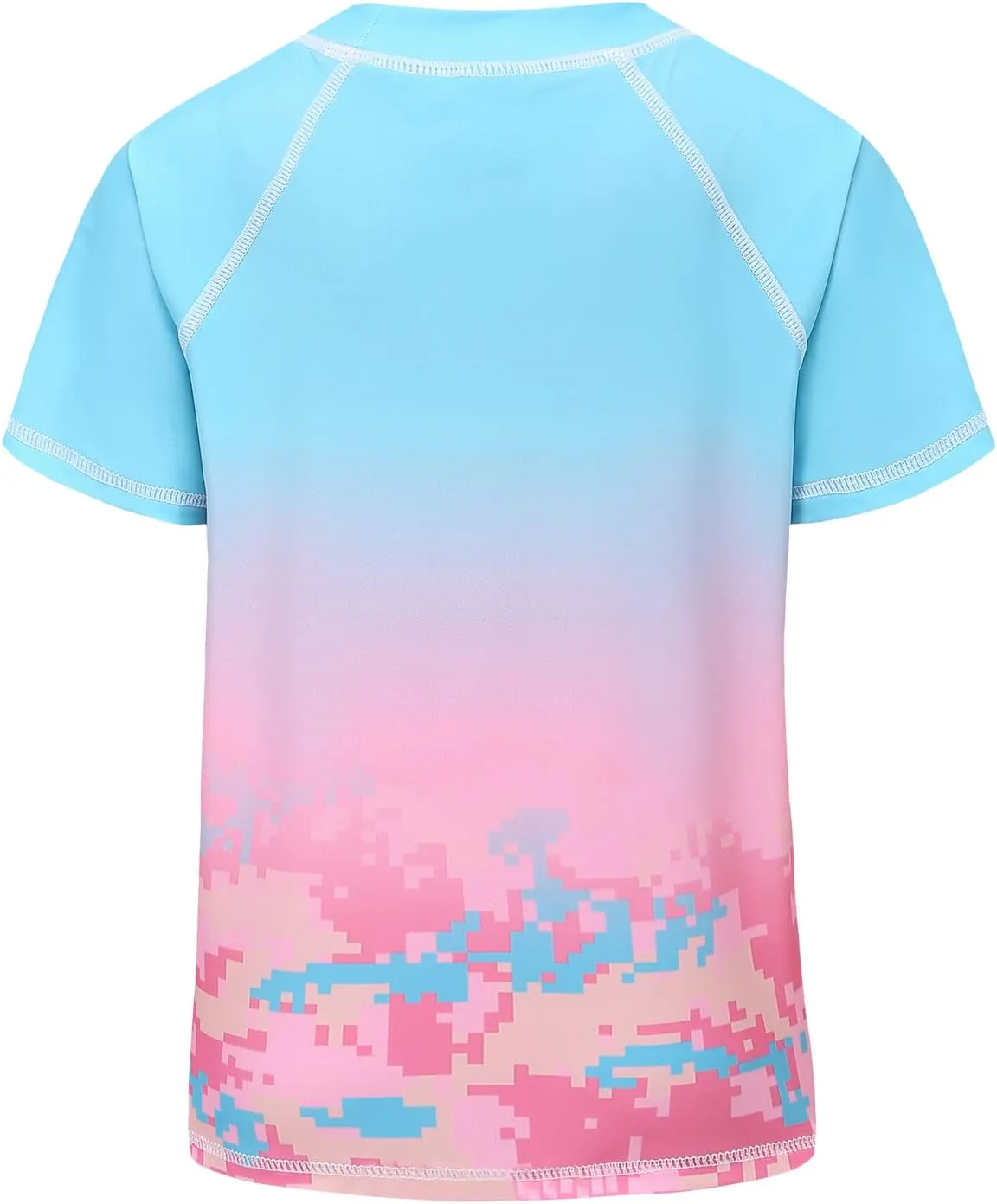 Girls Short Sleeve Rash Guard Swim Shirt Girls Sun Protection Swimsuits Quick Dry Surf Tops Bathing Suits for Girls