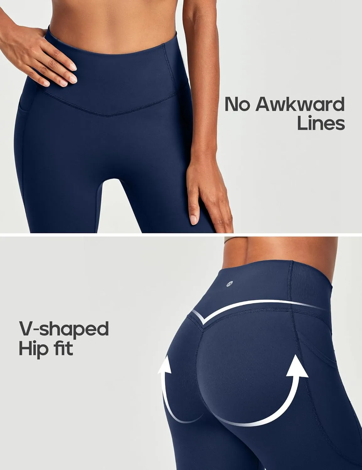Heathyoga Compression Leggings for Women Tummy Control No Front Seam Leggings with Pockets for Women Workout Yoga Pants