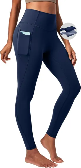 Heathyoga Compression Leggings for Women Tummy Control No Front Seam Leggings with Pockets for Women Workout Yoga Pants