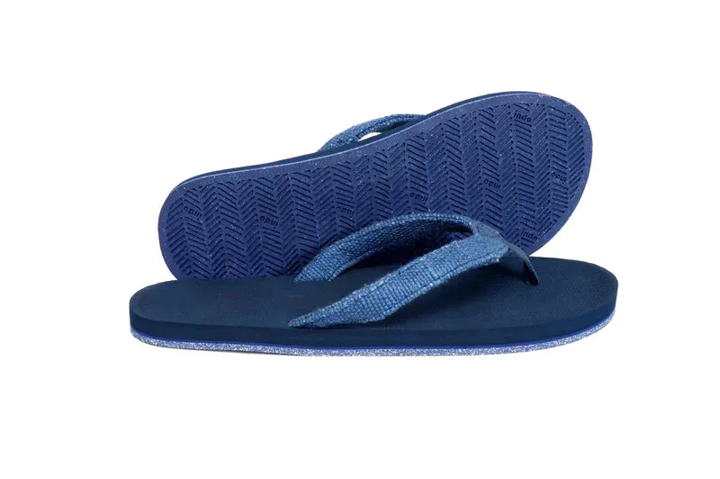 Indosole Recycled Fabric by Pable Flip Flops Men Shore/Indigo-Indigo Sole
