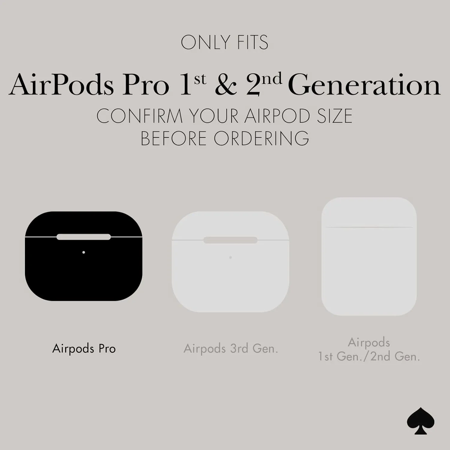 kate spade new york AirPods Pro Protective Case with Keychain Ring - Tortoiseshell, Compatible with AirPods Pro 2nd / 1st Generation