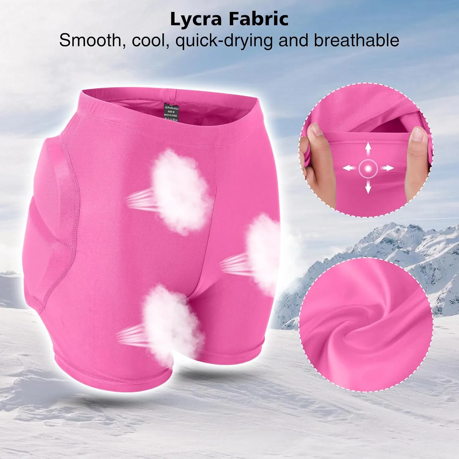 Kids Butt Pad Shorts, Child Hip Protection Pads,Tailbone Protective Padded Short Pants for Snowboarding Hockey Roller Skating