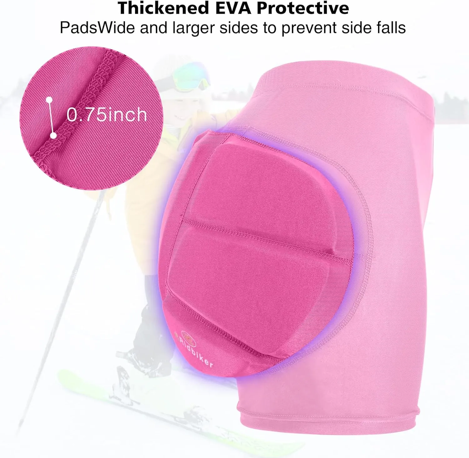Kids Butt Pad Shorts, Child Hip Protection Pads,Tailbone Protective Padded Short Pants for Snowboarding Hockey Roller Skating