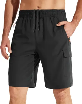 Libin Men's Hiking Cargo Shorts Lightweight Quick Dry Athletic Casual Shorts for Golf Outdoor Active Zipper Pockets