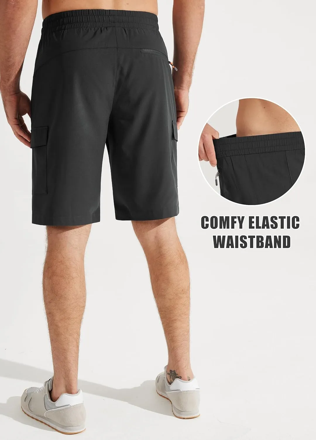Libin Men's Hiking Cargo Shorts Lightweight Quick Dry Athletic Casual Shorts for Golf Outdoor Active Zipper Pockets