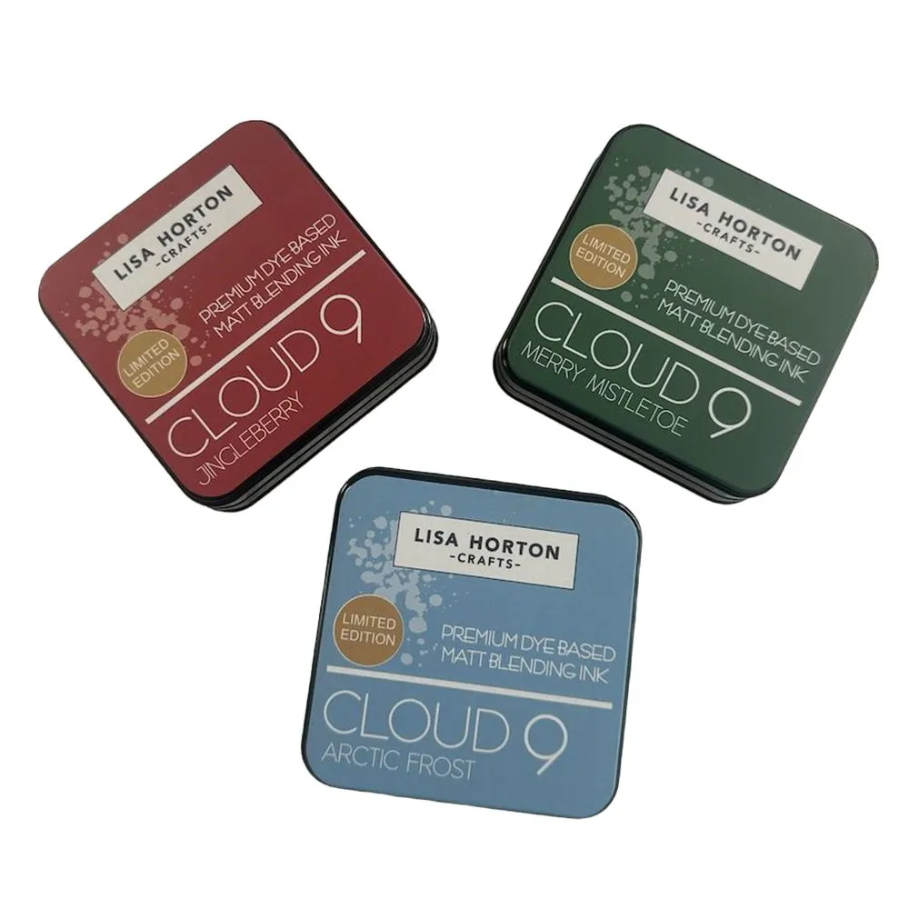 Lisa Horton Crafts - Cloud 9 Matt Blending Ink Pad - Limited Edition 3 Pack - Jingleberry, Mistletoe, Arctic Frost