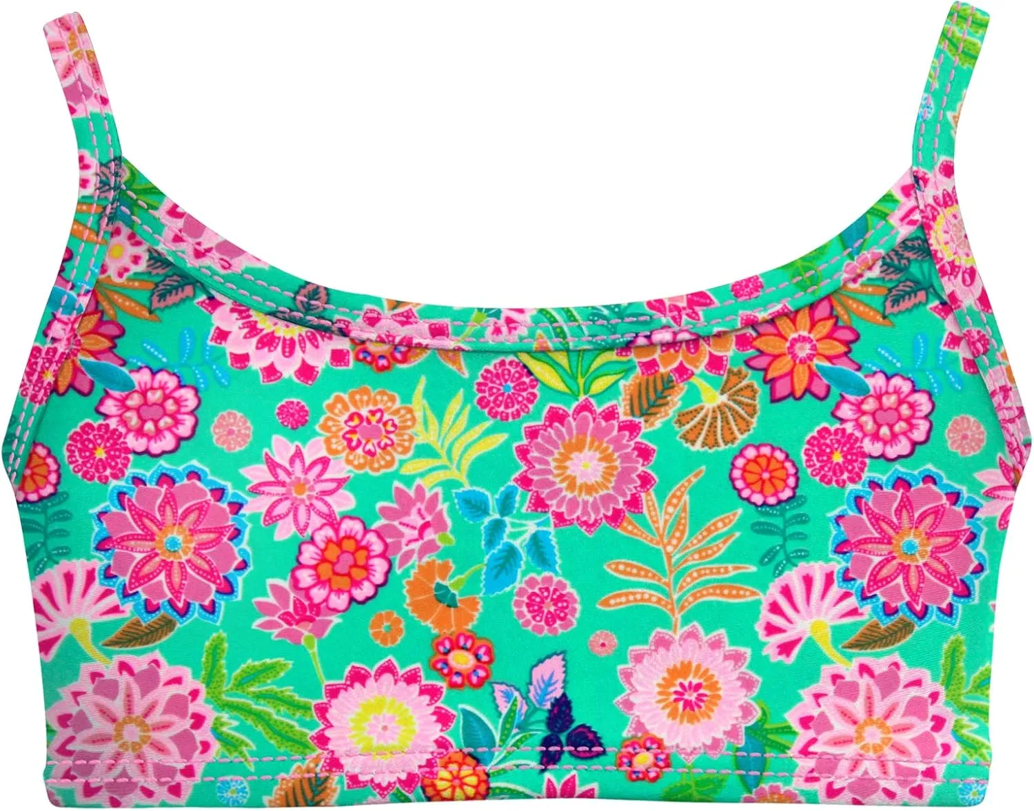 Made in USA Girls Bikini Top for Girls UPF50  Sun Protection Toddler Bathing Suit Rash Guard for Beach Pool Swimwear