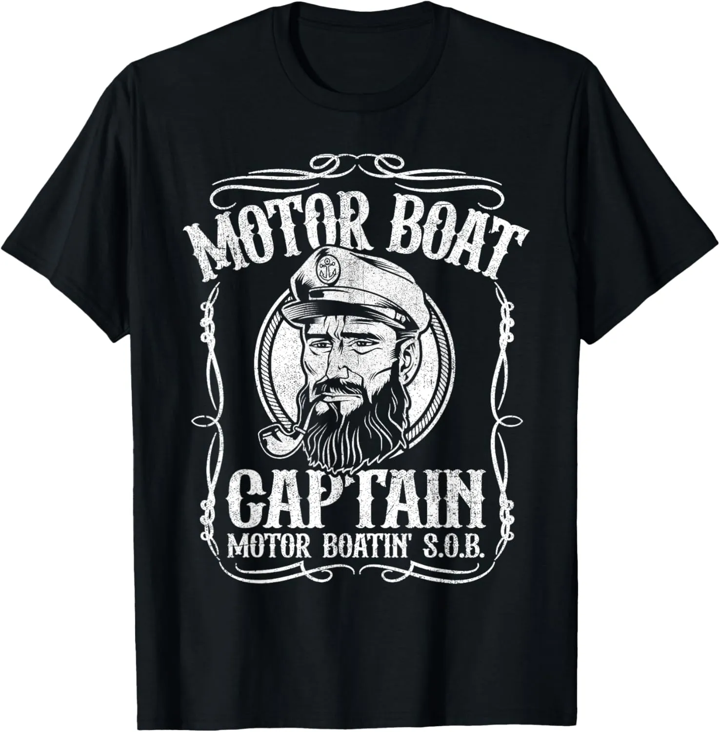 Motor Boat Captain Funny Pontoon Boating Motor Boatin Lake T-Shirt