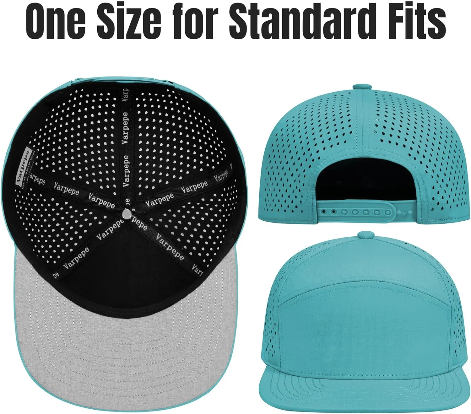 Performance Snapback Hats for Men Women,Flat Bill Cap,Golf,Running,Workout