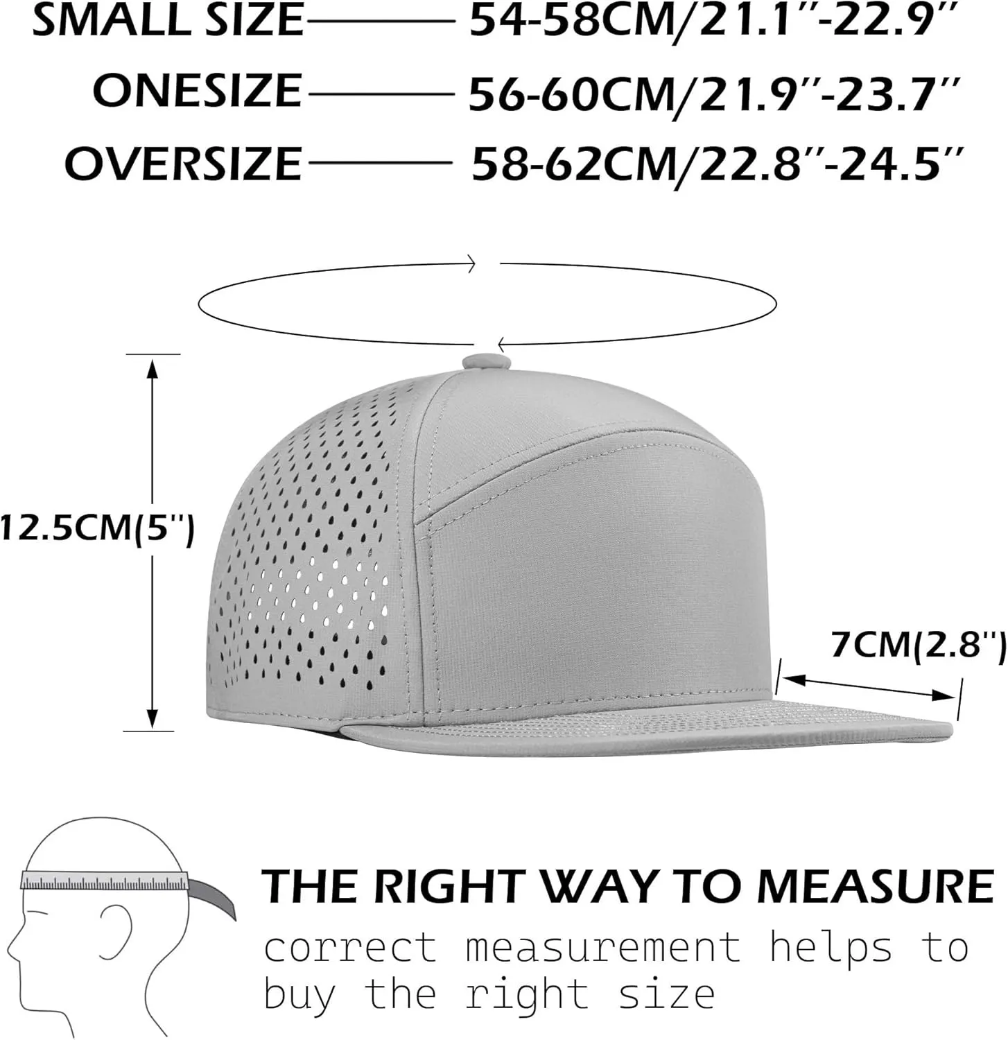 Performance Snapback Hats for Men Women,Flat Bill Cap,Golf,Running,Workout