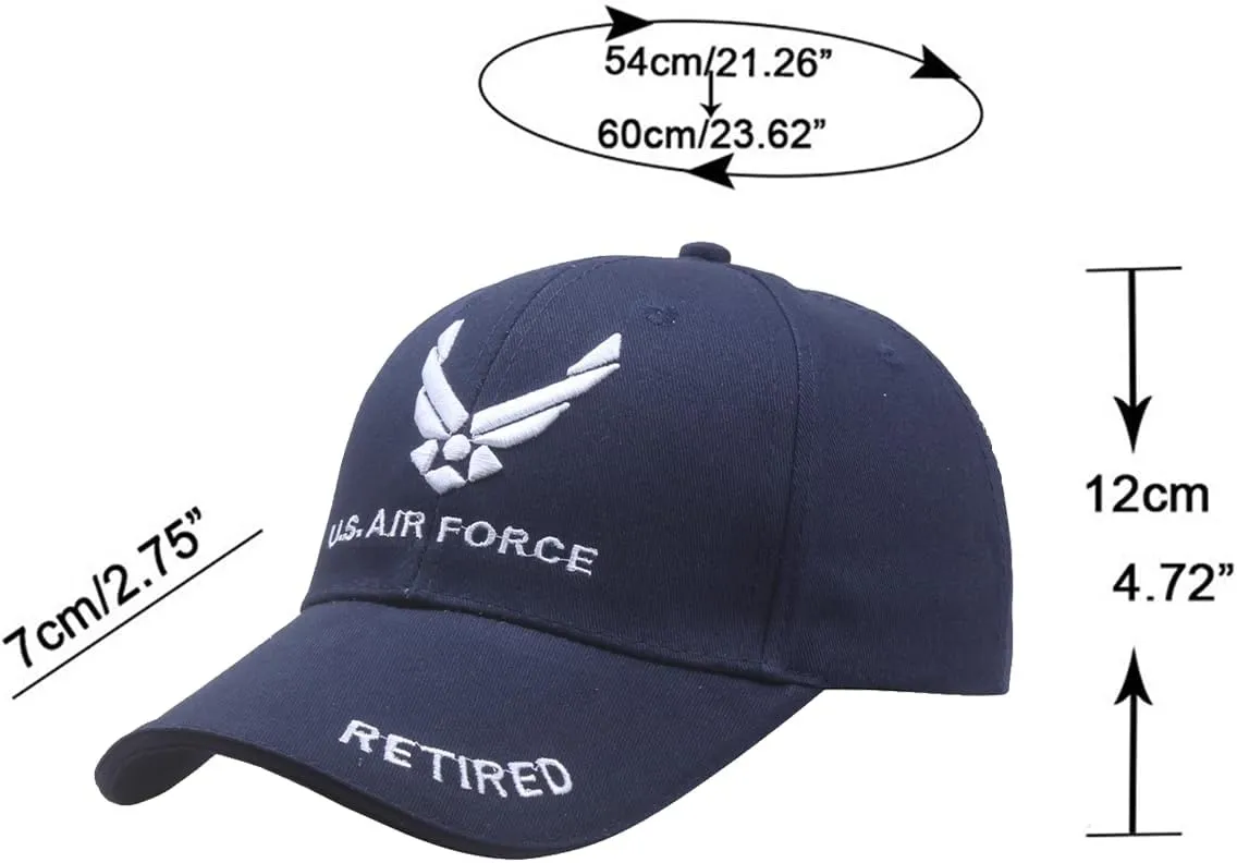 Premium Quality Veteran Cap Hat with Embroidered Patch Vet Gift Military Baseball Cap Adjustable Size
