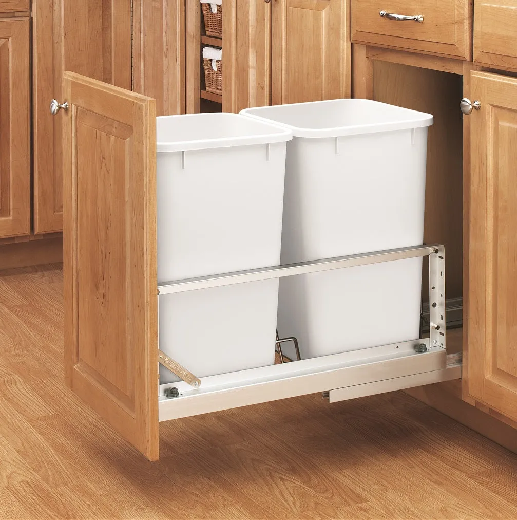 Rev-A-Shelf Double 27 Quart Pull-Out Waste Containers 5349-1527DM-2