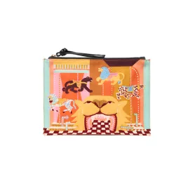 Rollercoaster Pastel Embroidered Pouch