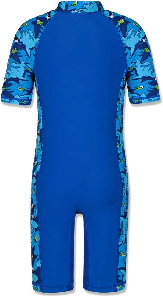 TFJH E One-Piece Boys Short Sleeve Swimsuits Rash Guard Suits Swimwear 50  UV Sun Protective Zip