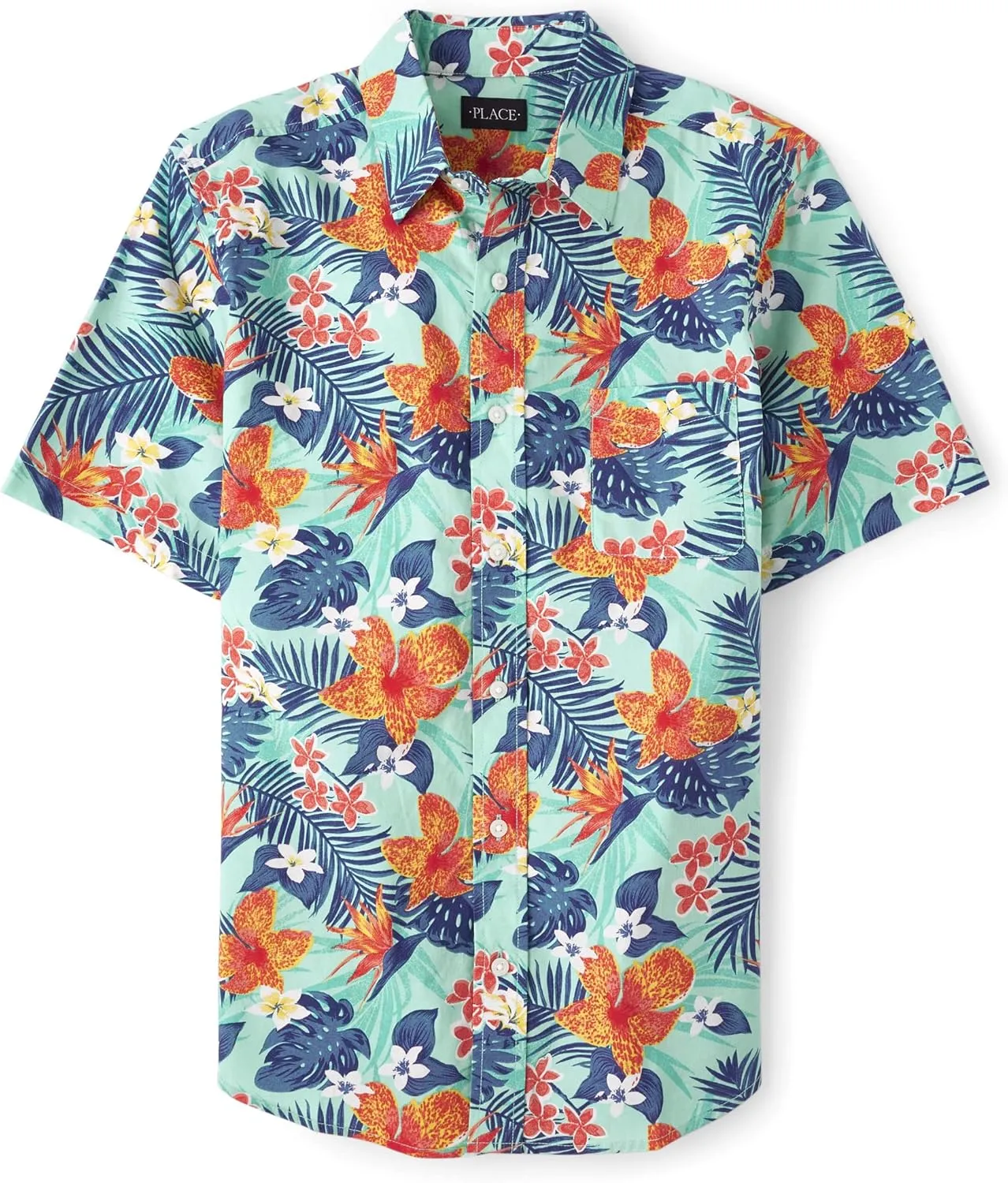The Children's Place Boys' and Toddler Boys' Short Sleeve Button Down Shirt