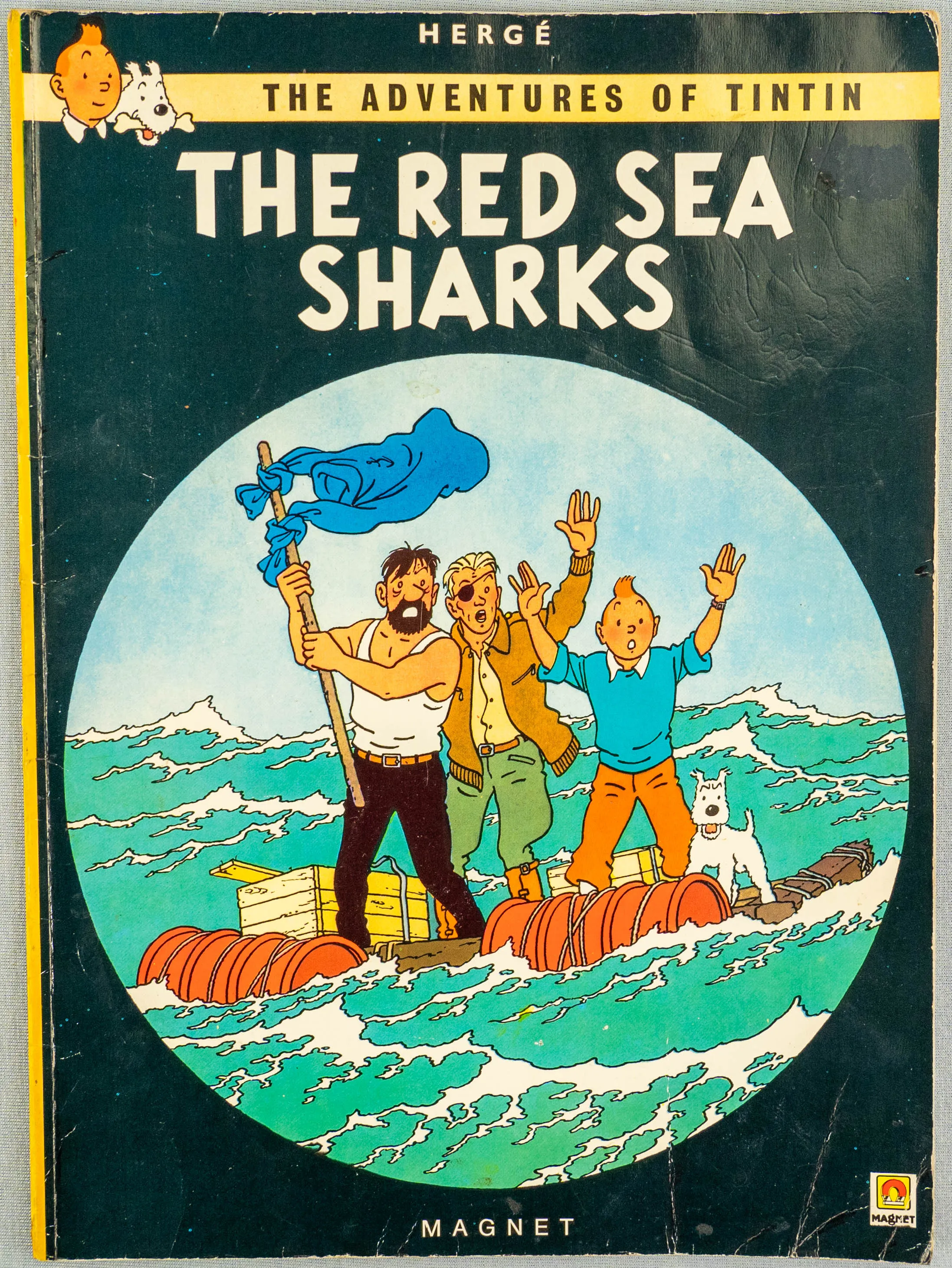 The Red Sea Sharks - Tintin Magnet UK Paperback Edition Book 1980s