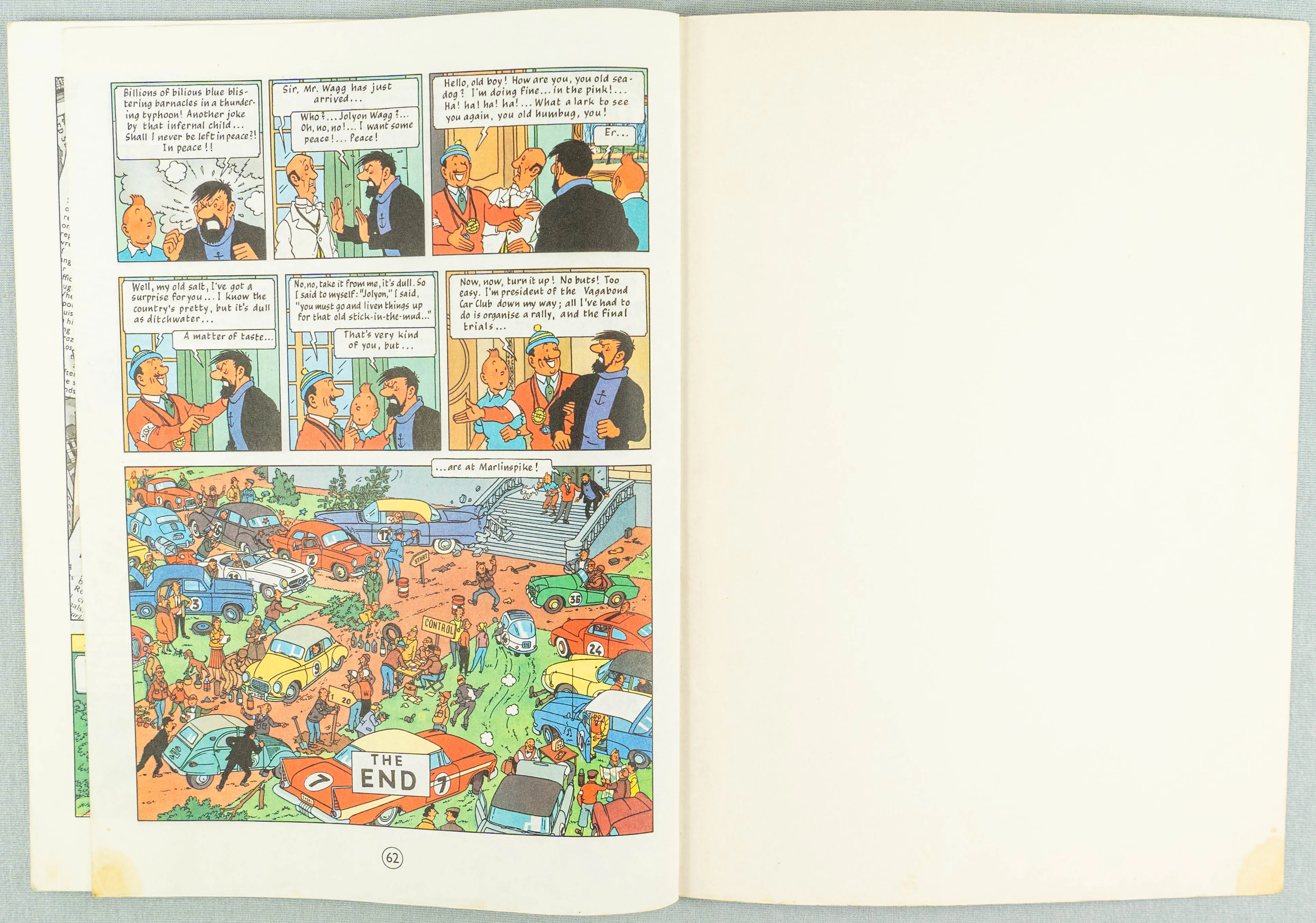 The Red Sea Sharks - Tintin Magnet UK Paperback Edition Book 1980s