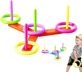 Toss Outdoor Game Set - Lawn Throwing Ring Set | Indoor Toss Rings Activity, Kids Throwing Game Set, Party Ring Throwing Game, Outdoor Toss Round Ring Game for Adults Speed Agility Practice