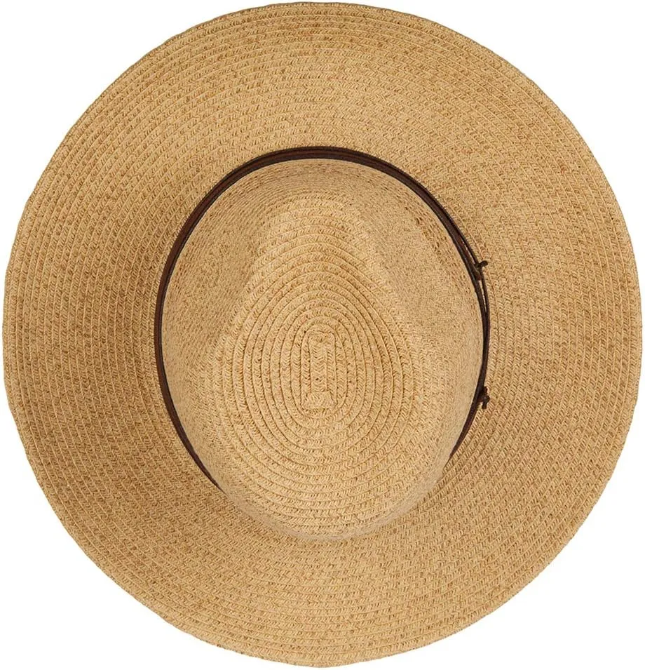 UPF 50  Women's Paper Braid Brim Fedora Hat