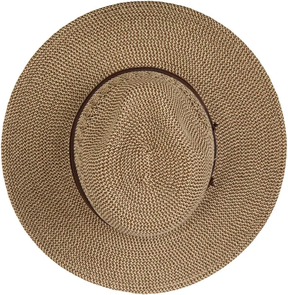 UPF 50  Women's Paper Braid Brim Fedora Hat